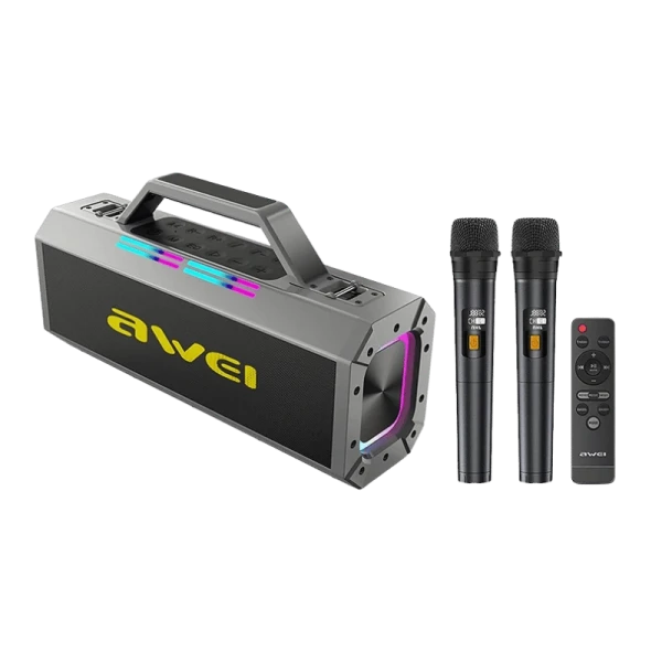 Awei KT8 Karaoke Wireless Speaker With Dual Microphone & Remote