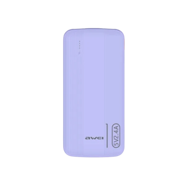 Awei P20K Dual Output 2.4A Slim Power Bank - 10000mAh