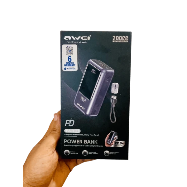 Awei PA-100 20000mAh 22.5W Fast Charging Power Bank
