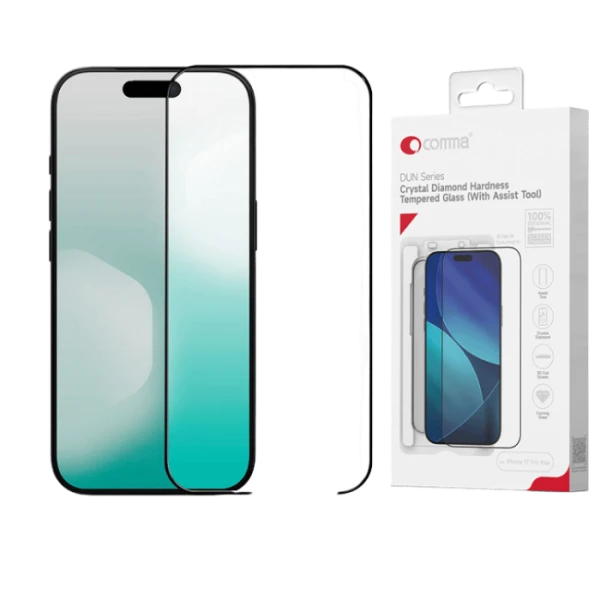 Comma 17 Pro Max Crystal Diamond Hardness Tempered Glass（With Assist Tool)