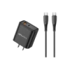 AWEI PD81C Dual Port Fast Charger 22.5W USB + 20W Type-C Wall Adapter