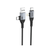 X92 1M 60W 4-in-1 Metal Head Braided Cable