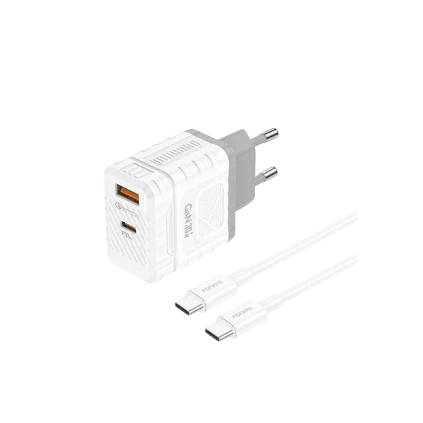 FONENG EU61 30W Dual Port Charger Adapter with Type-C Cable
