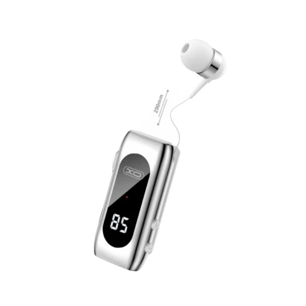 XO BE37 Clip On Bluetooth Headset with Digital Display