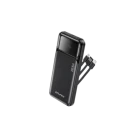 Awei PA‑93 20000mAh 22.5W Fast Charging Power Bank with Built‑in Dual Cables
