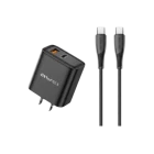 AWEI PD81C Dual Port Fast Charger 22.5W USB + 20W Type-C Wall Adapter