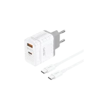 FONENG EU61 30W Dual Port Charger Adapter with Type-C Cable